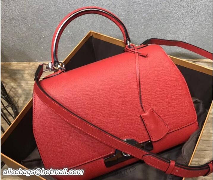 Famous Moynat Petite Réjane Bag in Epsom Leather N12011 Red 2018