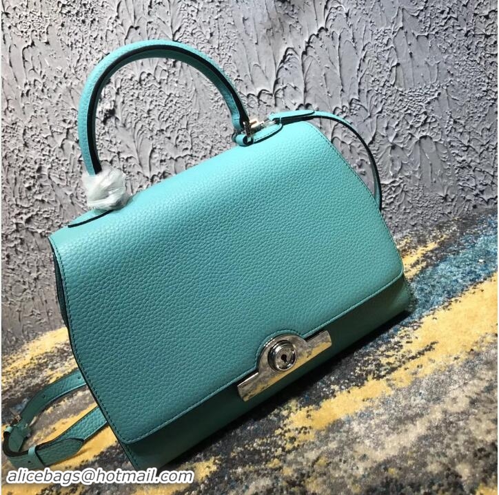 Charming Moynat Petite Réjane Bag in Taurillon Gex Togo Leather Lobster N12012 Turquoise 2018