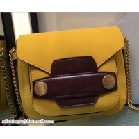 Good Looking Stella McCartney Stella Popper Shoulder Large Faux-leather Bag S12030 Suede Turmeric/Black 2018