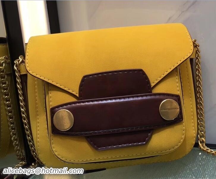 Good Looking Stella McCartney Stella Popper Shoulder Large Faux-leather Bag S12030 Suede Turmeric/Black 2018