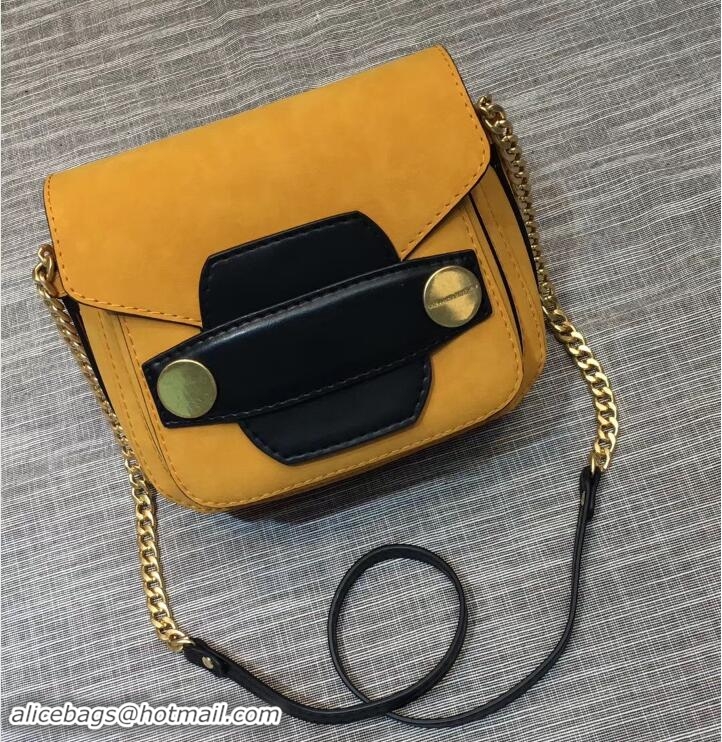 Affordable Price Stella McCartney Stella Popper Shoulder Small Faux-leather Bag S12033 Suede Yellow/Black 2018