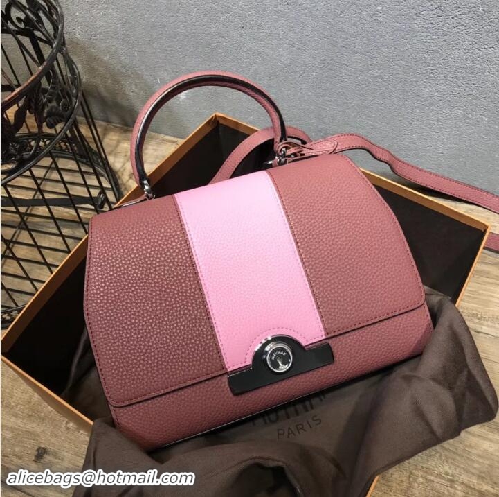 Grade Moynat Petite Réjane Bag in Taurillon Gex Togo Leather M12202 Red/Pink 2018