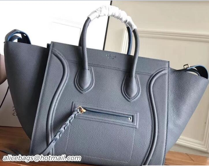 Duplicate Celine Luggage Phantom Bag in Original Grained Leather 21801 Gray