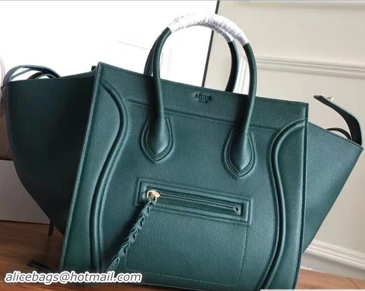 Unique Style Celine Luggage Phantom Bag in Original Grained Leather 21801 Green