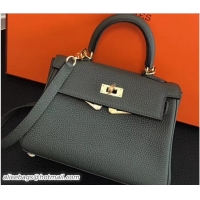 Duplicate Hermes Clemence Leather Kelly 20cm Mini Bag 32701 Olive Green