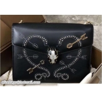 Good Product Bvlgari Pop Heart Serpenti Forever Flap Cover Small Bag 33101 Black 2018