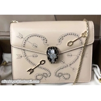 Good Looking Bvlgari Pop Heart Serpenti Forever Flap Cover Small Bag 33101 Creamy 2018