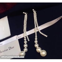 Low Cost Dior Fringe Pearl Earrings 419063