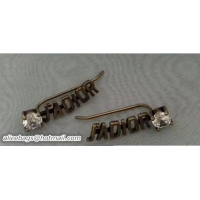 Most Popular Dior J'adior Earrings In Aged Gold-Tone Finish Metal And Gray Crystals 420142