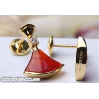 Buy Luxury Bvlgari Earrings Red/Gold 421063