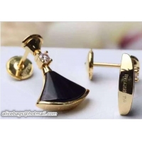 Grade Bvlgari Earrings Black/Gold 421061