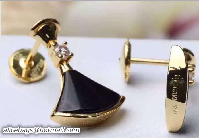 Grade Bvlgari Earrings Black/Gold 421061