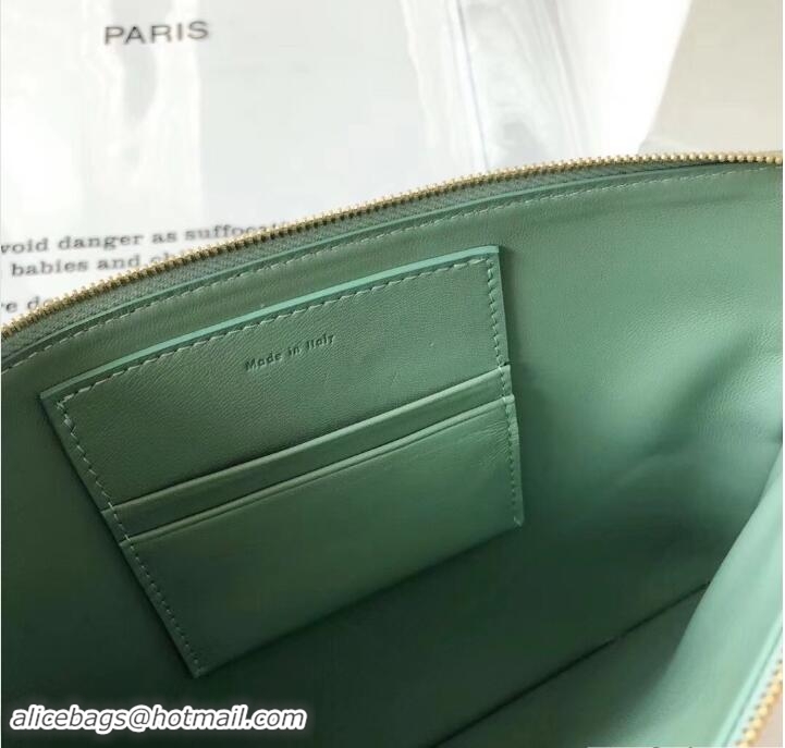 Grade Quality Celine Clutch Pouch Bag Light Green and PVC Transparent Plastic Shopping Bag 62023 2018