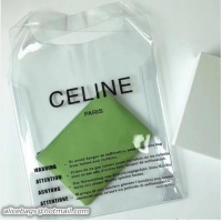 Good Looking Celine Clutch Pouch Bag Apple Green and PVC Transparent Plastic Shopping Bag 62024 2018