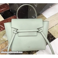 Durable Celine Nano Belt Bag in Grained Calfskin 185003 Pastel Green 2018