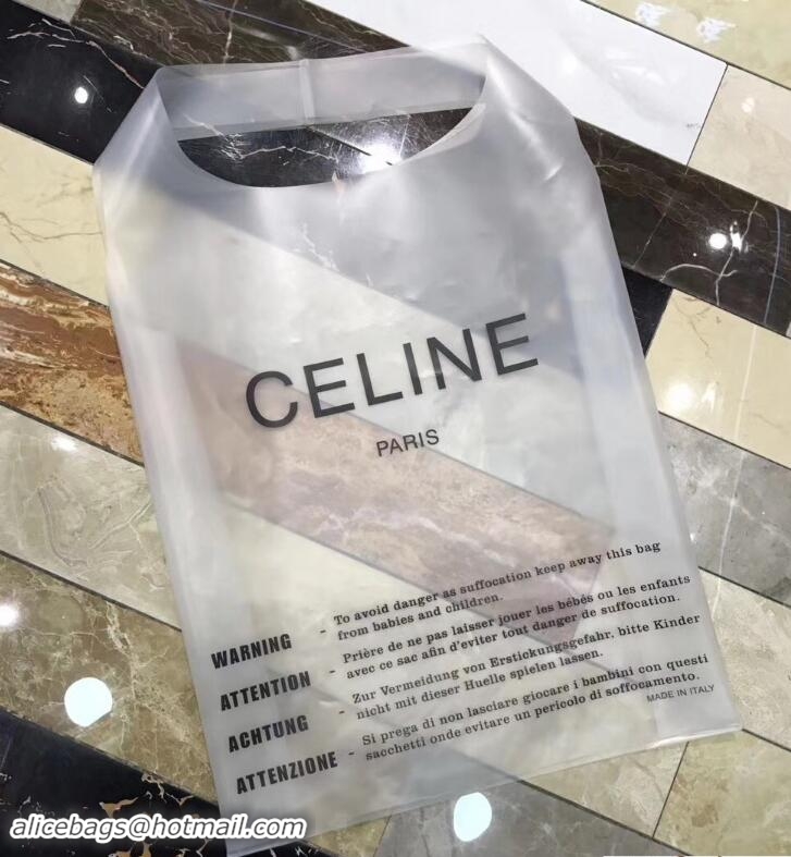 Best Grade Celine PVC Dull Polish Transparent Plastic Shopping Bag Runway 62012 2018