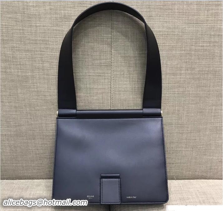 Sophisticated Celine Satinated Natural Calfskin Small Tab Bag 183083 Black 2018