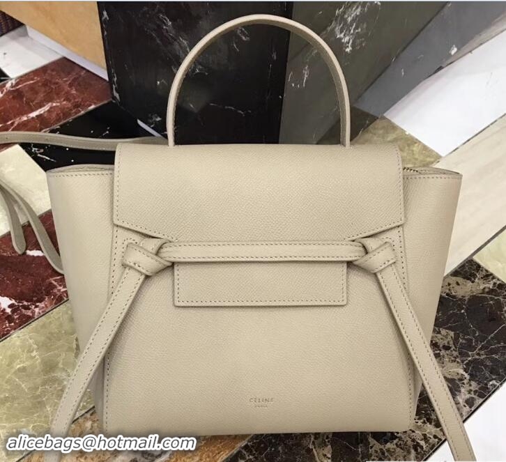 Perfect Celine Nano Belt Bag in Grained Calfskin 185003 Beige 2018