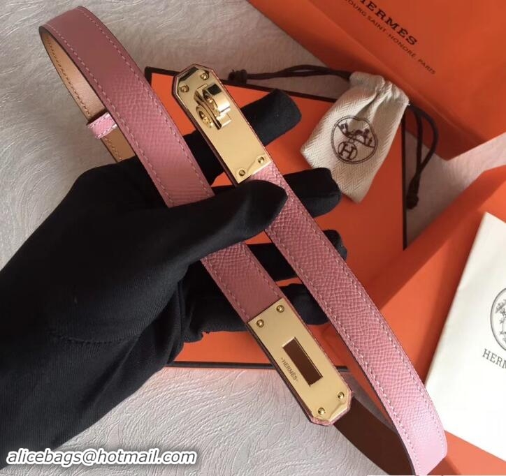 Discount Hermes Width 20mm Epsom Calfskin Kelly Belt 706022 Pink/Gold