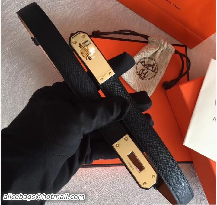 Discount Hermes Width 20mm Epsom Calfskin Kelly Belt 706022 Black/Gold