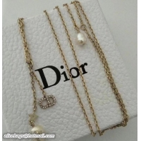 Durable Dior Shiny-D Necklace In Gold-Tone Finish Metal 706051 2018