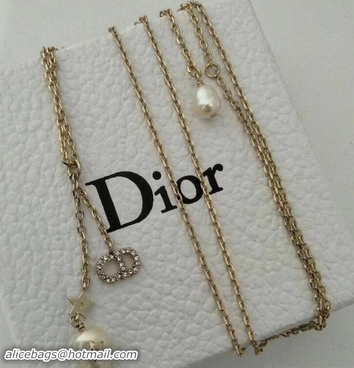 Durable Dior Shiny-D Necklace In Gold-Tone Finish Metal 706051 2018