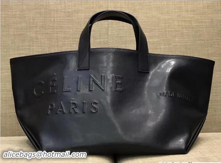 Expensive Celine Logo Made In Small Tote Bag in Black Leather C80202 2018