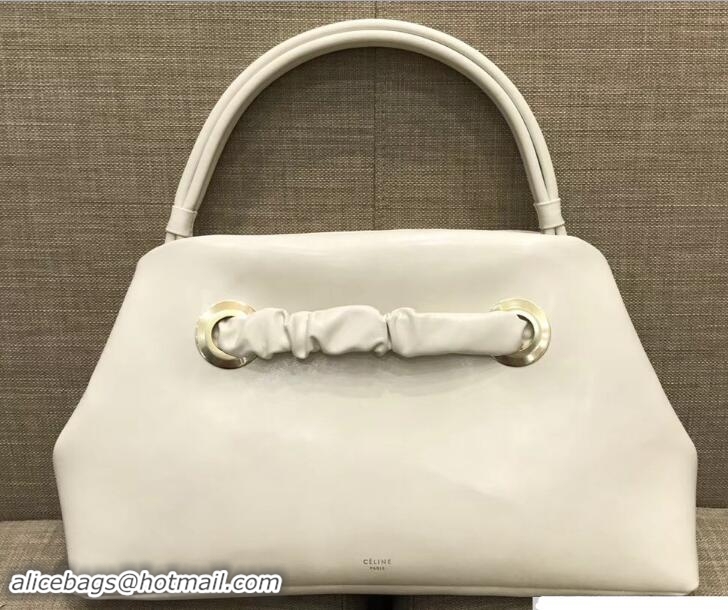 Top Quality Celine Shiny Calfskin Small Purse with Eyelets Bag C80208 White 2018