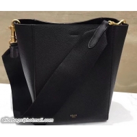 Best Product Celine Sangle Small Bucket Bag In Soft Grained Calfskin 111802 Black