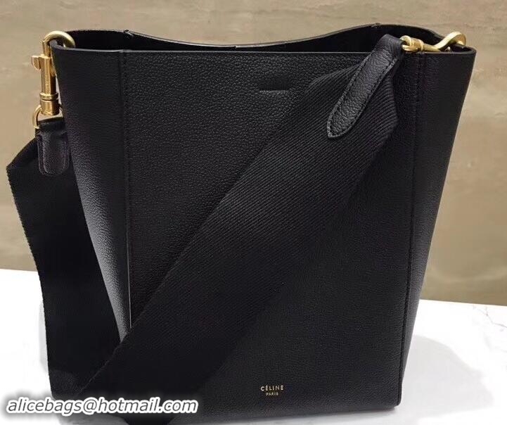 Best Product Celine Sangle Small Bucket Bag In Soft Grained Calfskin 111802 Black