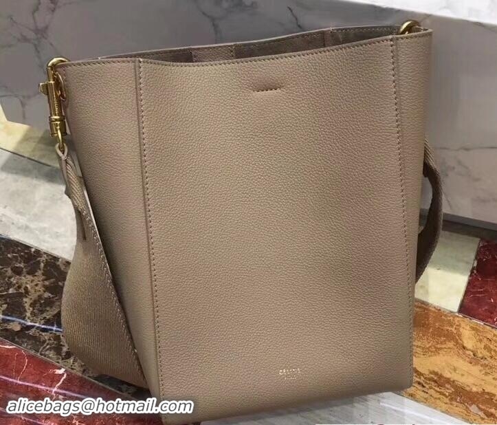 Unique Discount Celine Sangle Small Bucket Bag In Soft Grained Calfskin 111802 Dune