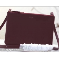 Good Quality Celine Trio Crossbody Large Bag 111820 Burgundy