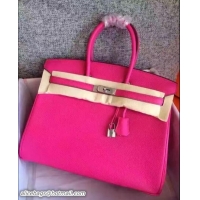 Top Design Hermes Mini Birkin 25cm Bag in Original Togo Leather Bag 1102260 Rose Tyrien