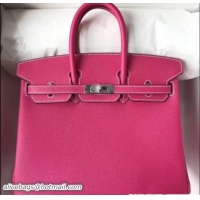 Grade Design Hermes Mini Birkin 25cm Bag in Original epsom Leather Bag 1102261 Rose Tyrien