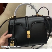 Unique Style Celine Calfskin Small 16 Bag Black 188003/188004 2019