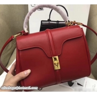 Good Quality Celine Calfskin Small 16 Bag Red 188003/188004 2019