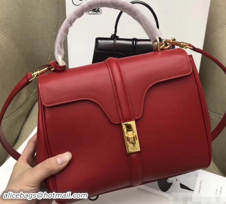 Good Quality Celine Calfskin Small 16 Bag Red 188003/188004 2019