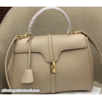 Best Product Celine Calfskin Small 16 Bag Grained Beige 188003/188004 2019