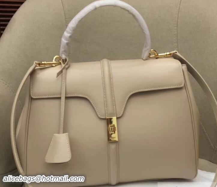 Best Product Celine Calfskin Small 16 Bag Grained Beige 188003/188004 2019