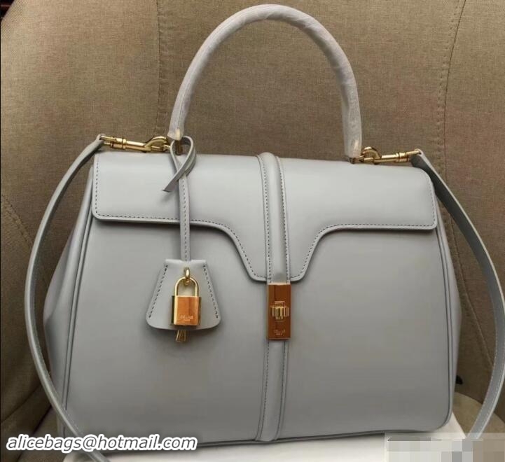 Top Grade Celine Calfskin Medium 16 Bag Pale Gray 187373/187374 2019