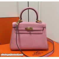 Low Price Hermes mini kelly 20 bag Blue in clemence leather with goldenhardware 103019