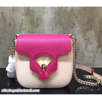 Unique Style Bvlgari Divas' Dream Flap Bag 285439 Pink/White