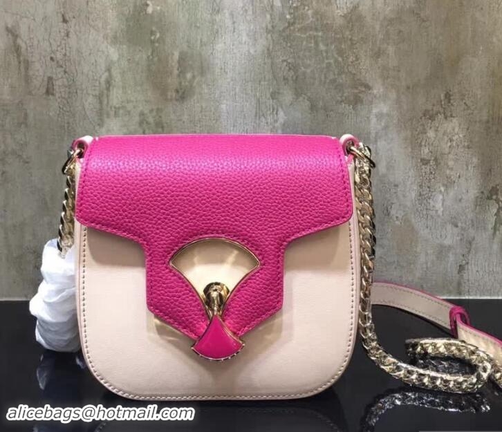 Unique Style Bvlgari Divas' Dream Flap Bag 285439 Pink/White