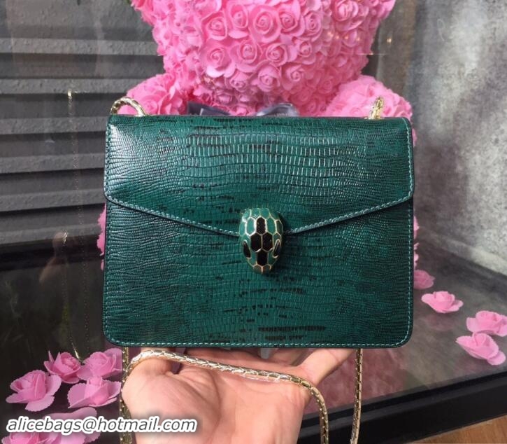 Best Price Bvlgari Serpenti Forever in Lizard Embossed Leather 286538 Green