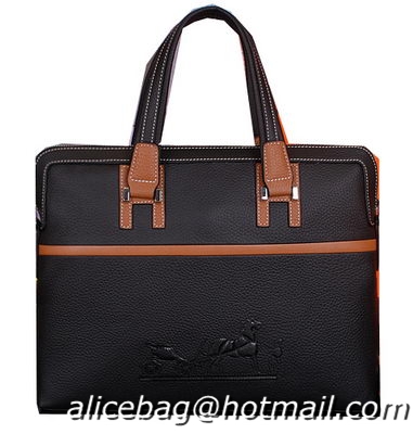 Hermes Briefcase Original Calf Leather HM9828 Black