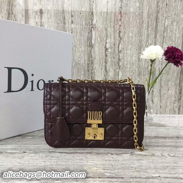 Cheap Price MISS Dior Sheepskin Leather Shoulder Bag 17748 Coffee