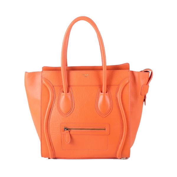 Celine Luggage Medium Bag Ferrari Leather 98169 Orange