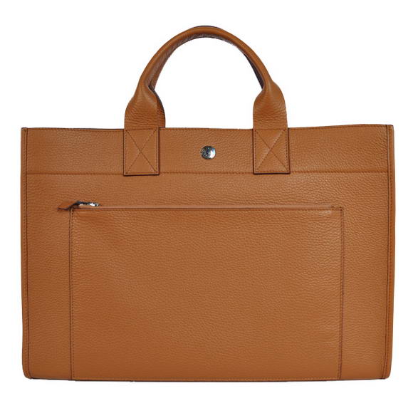 Hermes Briefcase 40CM Bag Clemence Leather Camel