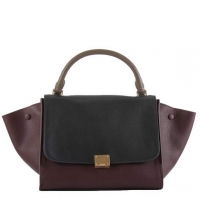 Celine Trapeze Bags Black Bordeaux