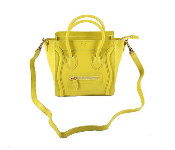 Celine Luggage Bags Mini in Oxhide Yellow